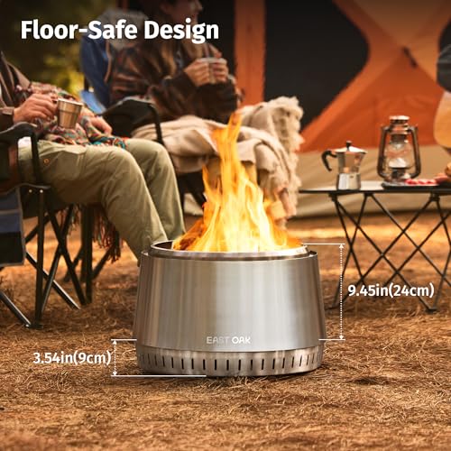 EAST OAK Fuoco 21″ Smokeless Portable Fire Pit