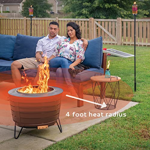 TIKI 25″ Smokeless Wood‑Burning Patio Fire Pit