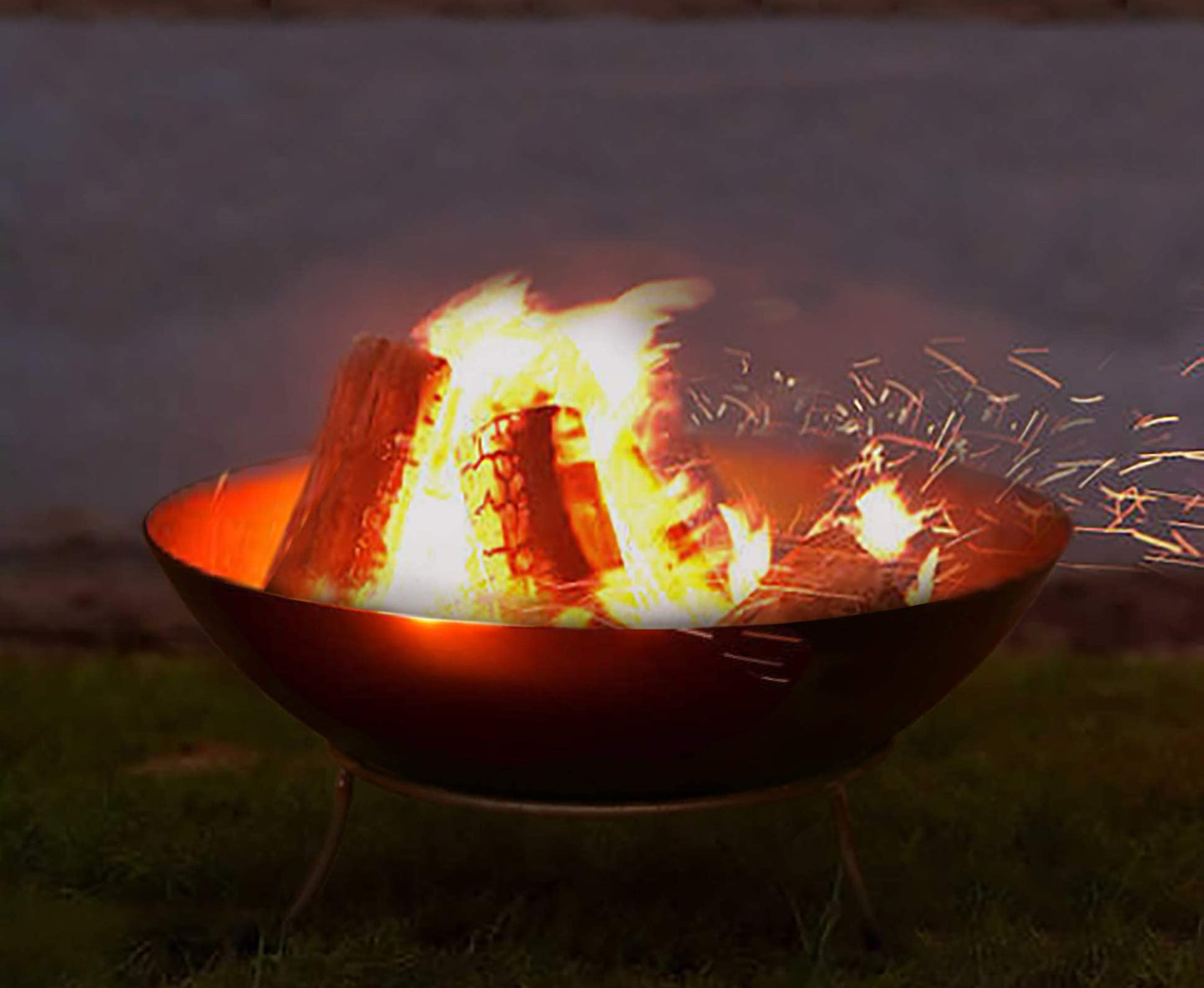 Köhko Marbela XL Steel Fire Bowl with Feet