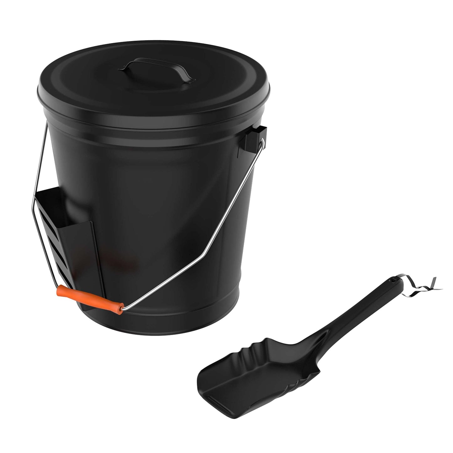 Pure Garden 4.75 Gal Ash Bucket with Lid & Shovel