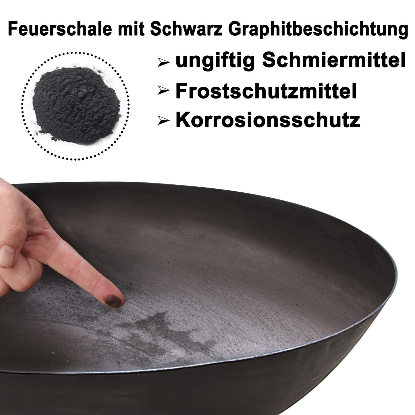 Köhko Marbela XL Steel Fire Bowl with Feet