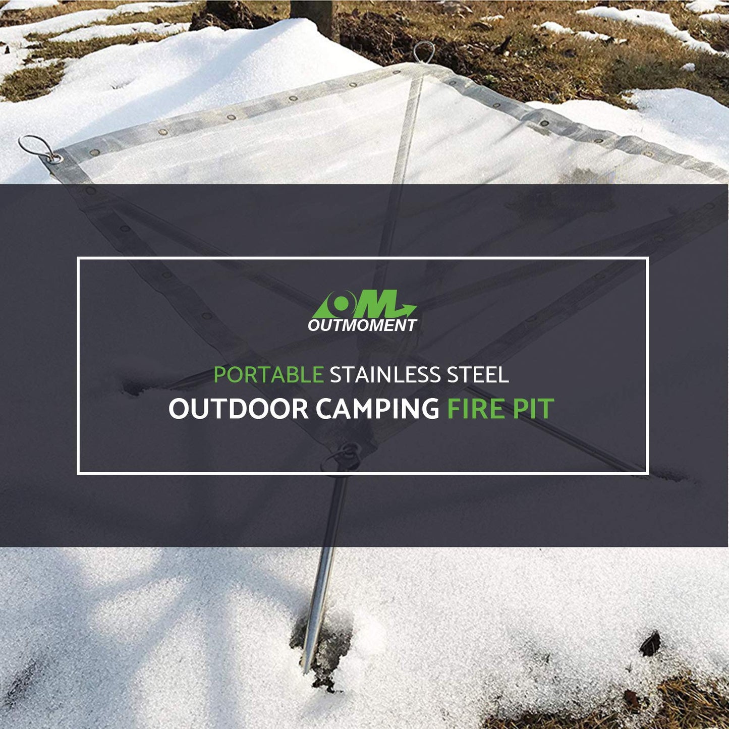 Outmoment Collapsible Stainless Steel Mesh Fire Pit