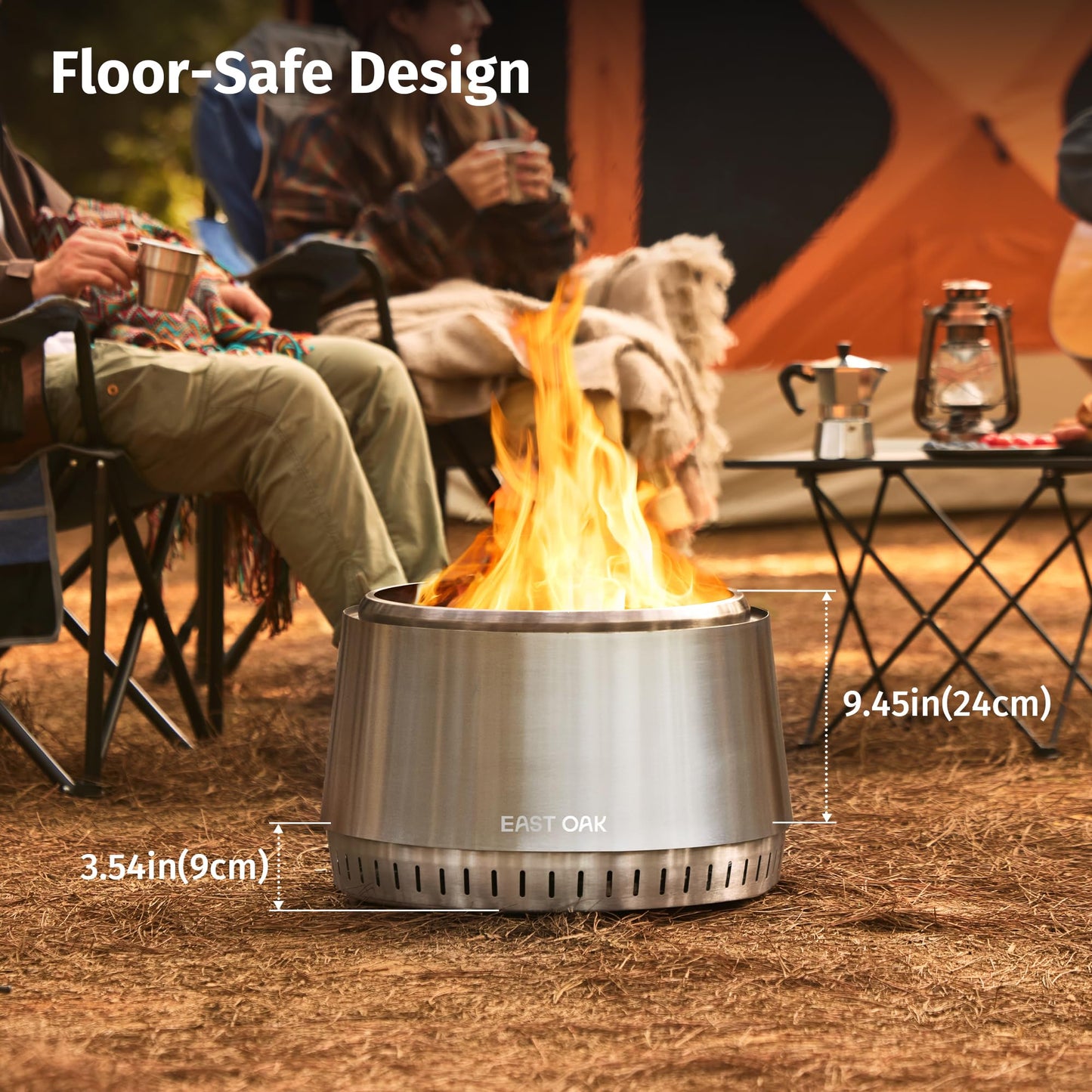 EAST OAK Fuoco 21″ Smokeless Portable Fire Pit