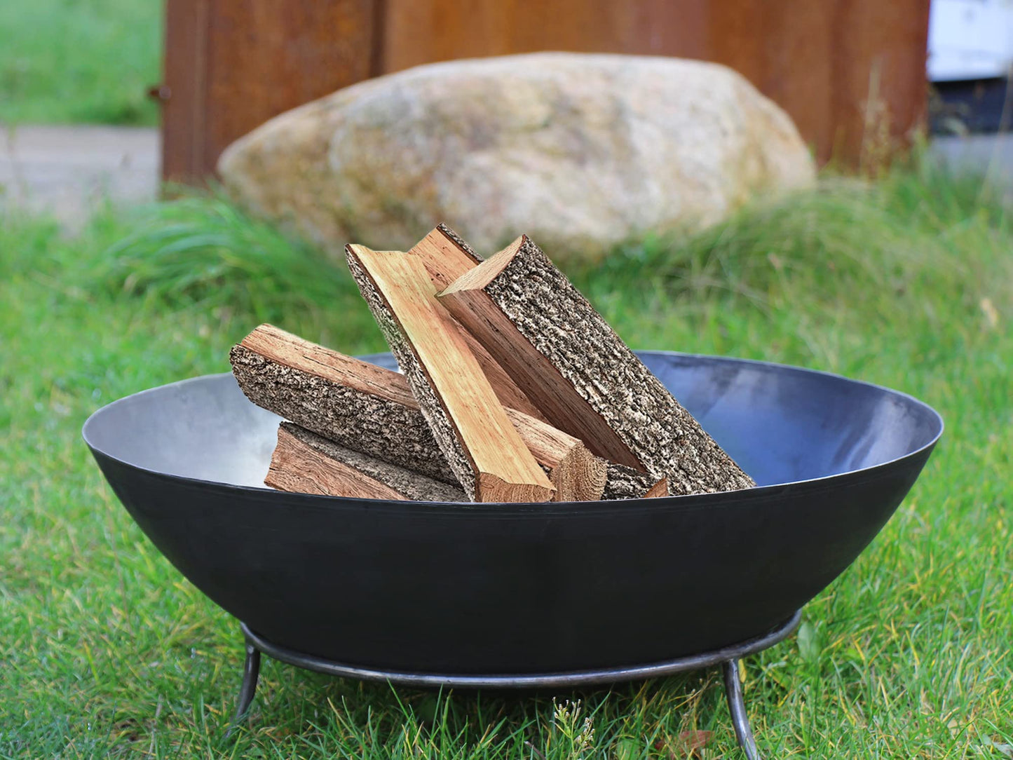 Köhko Marbela XL Steel Fire Bowl with Feet