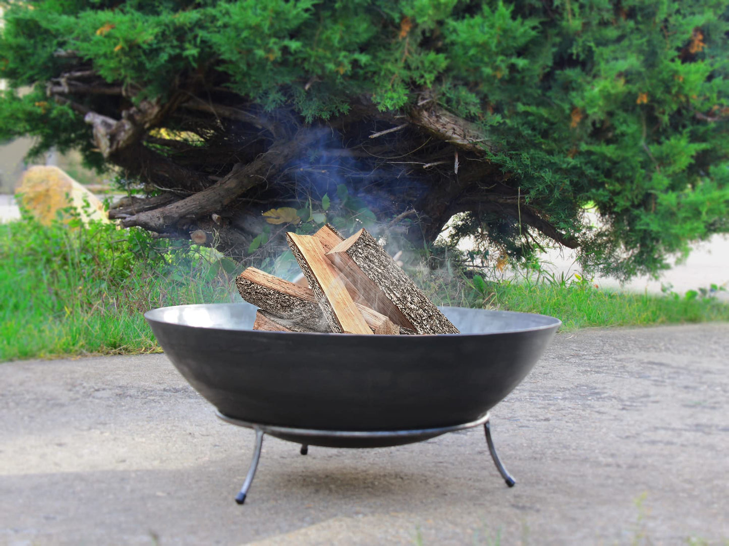 Köhko Marbela XL Steel Fire Bowl with Feet