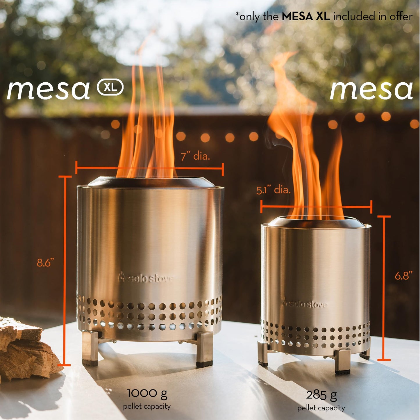 Solo Stove Mesa XL Tabletop Fire Pit with Stand – Water