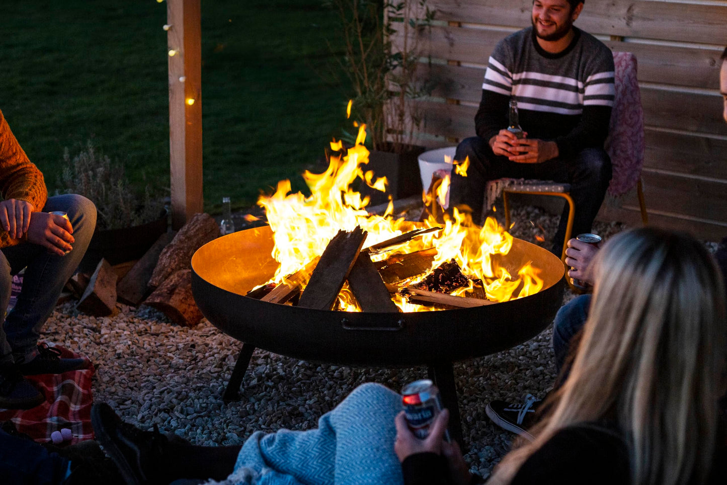 Pittsburgh Industrial Large Oiled Steel Fire Pit