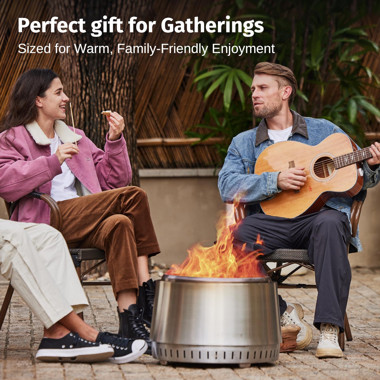 EAST OAK Fuoco 21″ Smokeless Portable Fire Pit