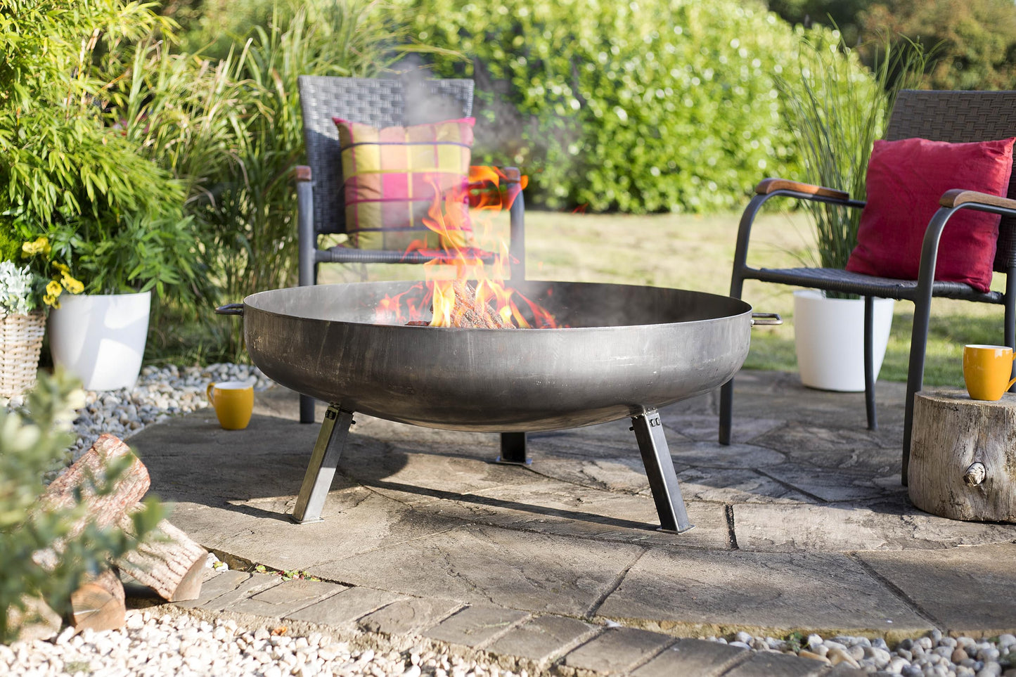 Pittsburgh Industrial Large Oiled Steel Fire Pit