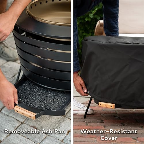 TIKI 25″ Smokeless Wood‑Burning Patio Fire Pit