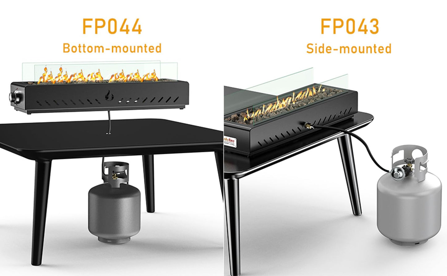 Onlyfire 28″ Portable Propane Tabletop Fire Pit – Black