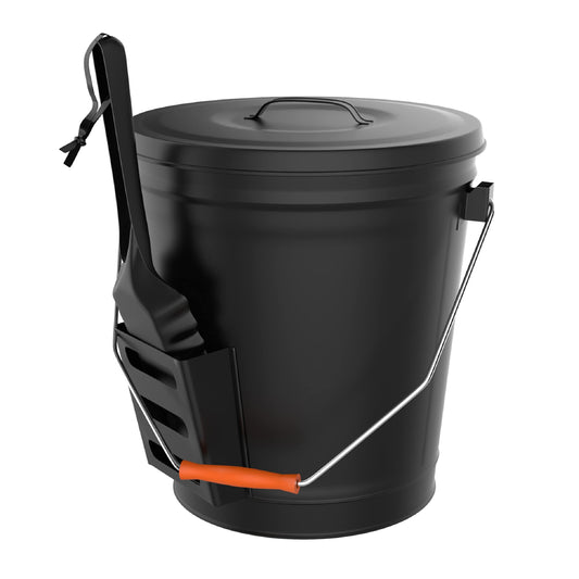 Pure Garden 4.75 Gal Ash Bucket with Lid & Shovel